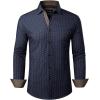 Alimens & Gentle Mens Printed Dress Shirts Long Sleeve Wrinkle Free Button Down Shirt Regular Fit Casual Business Tops(Black Cross​)