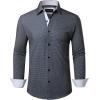 Alimens & Gentle Mens Printed Dress Shirts Long Sleeve Wrinkle Free Button Down Shirt Regular Fit Casual Business Tops(Blue Flake)