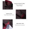 Alimens & Gentle Mens Printed Dress Shirts Long Sleeve Wrinkle Free Button Down Shirt Regular Fit Casual Business Tops(Burgundy)