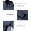Alimens & Gentle Mens Printed Dress Shirts Long Sleeve Wrinkle Free Button Down Shirt Regular Fit Casual Business Tops(Deep Blue)