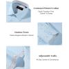 Alimens & Gentle Mens Printed Dress Shirts Long Sleeve Wrinkle Free Button Down Shirt Regular Fit Casual Business Tops(Light Blue)