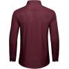 Alimens & Gentle Mens Printed Dress Shirts Long Sleeve Wrinkle Free Button Down Shirt Regular Fit Casual Business Tops(Red)