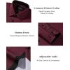 Alimens & Gentle Mens Printed Dress Shirts Long Sleeve Wrinkle Free Button Down Shirt Regular Fit Casual Business Tops(Red)
