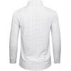 Alimens & Gentle Mens Printed Dress Shirts Long Sleeve Wrinkle Free Button Down Shirt Regular Fit Casual Business Tops(White Black)