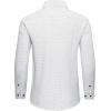 Alimens & Gentle Mens Printed Dress Shirts Long Sleeve Wrinkle Free Button Down Shirt Regular Fit Casual Business Tops(White Flower)