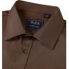 Alimens & Gentle Mens Short Sleeve Dress Shirts Wrinkle Free Solid Casual Button Down Shirts with Pocket(Brown)