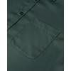 Alimens & Gentle Mens Short Sleeve Dress Shirts Wrinkle Free Solid Casual Button Down Shirts with Pocket(Dark Green)
