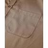 Alimens & Gentle Mens Short Sleeve Dress Shirts Wrinkle Free Solid Casual Button Down Shirts with Pocket(Dark Khaki)