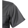 Alimens & Gentle Mens Short Sleeve Dress Shirts Wrinkle Free Solid Casual Button Down Shirts with Pocket(Gray)