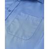 Alimens & Gentle Mens Short Sleeve Dress Shirts Wrinkle Free Solid Casual Button Down Shirts with Pocket(Indigo Blue)