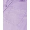 Alimens & Gentle Mens Short Sleeve Dress Shirts Wrinkle Free Solid Casual Button Down Shirts with Pocket(Lavender)