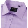 Alimens & Gentle Mens Short Sleeve Dress Shirts Wrinkle Free Solid Casual Button Down Shirts with Pocket(Lavender)