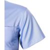 Alimens & Gentle Mens Short Sleeve Dress Shirts Wrinkle Free Solid Casual Button Down Shirts with Pocket(Light Blue)