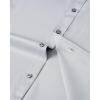 Alimens & Gentle Mens Short Sleeve Dress Shirts Wrinkle Free Solid Casual Button Down Shirts with Pocket(Light Grey)