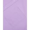Alimens & Gentle Mens Short Sleeve Dress Shirts Wrinkle Free Solid Casual Button Down Shirts with Pocket(Light Purple)