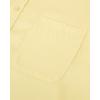Alimens & Gentle Mens Short Sleeve Dress Shirts Wrinkle Free Solid Casual Button Down Shirts with Pocket(Light Yellow)