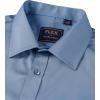 Alimens & Gentle Mens Short Sleeve Dress Shirts Wrinkle Free Solid Casual Button Down Shirts with Pocket(Misty Blue)