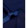 Alimens & Gentle Mens Short Sleeve Dress Shirts Wrinkle Free Solid Casual Button Down Shirts with Pocket(Navy Blue)