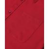 Alimens & Gentle Mens Short Sleeve Dress Shirts Wrinkle Free Solid Casual Button Down Shirts with Pocket(Red)