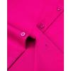 Alimens & Gentle Mens Short Sleeve Dress Shirts Wrinkle Free Solid Casual Button Down Shirts with Pocket(Rose Red)