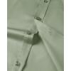 Alimens & Gentle Mens Short Sleeve Dress Shirts Wrinkle Free Solid Casual Button Down Shirts with Pocket(Sage Green)
