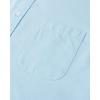 Alimens & Gentle Mens Solid Oxford Shirt Long Sleeve Dress Shirt Work Casual Button Down Shirts with Pocket(Aquamarine)