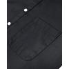 Alimens & Gentle Mens Solid Oxford Shirt Long Sleeve Dress Shirt Work Casual Button Down Shirts with Pocket(Black)