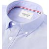 Alimens & Gentle Mens Solid Oxford Shirt Long Sleeve Dress Shirt Work Casual Button Down Shirts with Pocket(Blue Purple)