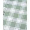 Alimens & Gentle Mens Solid Oxford Shirt Long Sleeve Dress Shirt Work Casual Button Down Shirts with Pocket(Check-b Green)