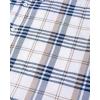 Alimens & Gentle Mens Solid Oxford Shirt Long Sleeve Dress Shirt Work Casual Button Down Shirts with Pocket(Check-light Blue & White)