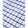 Alimens & Gentle Mens Solid Oxford Shirt Long Sleeve Dress Shirt Work Casual Button Down Shirts with Pocket(Check-white)