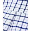 Alimens & Gentle Mens Solid Oxford Shirt Long Sleeve Dress Shirt Work Casual Button Down Shirts with Pocket(Check-white)