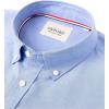 Alimens & Gentle Mens Solid Oxford Shirt Long Sleeve Dress Shirt Work Casual Button Down Shirts with Pocket(Classic Blue)