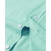 Alimens & Gentle Mens Solid Oxford Shirt Long Sleeve Dress Shirt Work Casual Button Down Shirts with Pocket(Green)