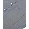 Alimens & Gentle Mens Solid Oxford Shirt Long Sleeve Dress Shirt Work Casual Button Down Shirts with Pocket(Grey)