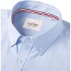 Alimens & Gentle Mens Solid Oxford Shirt Long Sleeve Dress Shirt Work Casual Button Down Shirts with Pocket(Light Blue)