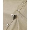 Alimens & Gentle Mens Solid Oxford Shirt Long Sleeve Dress Shirt Work Casual Button Down Shirts with Pocket(Light Khaki)