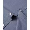 Alimens & Gentle Mens Solid Oxford Shirt Long Sleeve Dress Shirt Work Casual Button Down Shirts with Pocket(Navy)