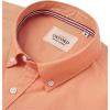 Alimens & Gentle Mens Solid Oxford Shirt Long Sleeve Dress Shirt Work Casual Button Down Shirts with Pocket(Orange Yellow)