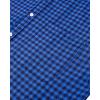 Alimens & Gentle Mens Solid Oxford Shirt Long Sleeve Dress Shirt Work Casual Button Down Shirts with Pocket(Plaid-blue Black)