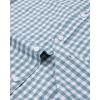 Alimens & Gentle Mens Solid Oxford Shirt Long Sleeve Dress Shirt Work Casual Button Down Shirts with Pocket(Plaid-green White)