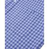 Alimens & Gentle Mens Solid Oxford Shirt Long Sleeve Dress Shirt Work Casual Button Down Shirts with Pocket(Plaid-light Blue)