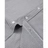 Alimens & Gentle Mens Solid Oxford Shirt Long Sleeve Dress Shirt Work Casual Button Down Shirts with Pocket(Striped-black White)