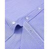 Alimens & Gentle Mens Solid Oxford Shirt Long Sleeve Dress Shirt Work Casual Button Down Shirts with Pocket(Striped-navy Blue)
