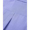 Alimens & Gentle Mens Solid Oxford Shirt Long Sleeve Dress Shirt Work Casual Button Down Shirts with Pocket(Striped-navy Blue)