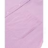 Alimens & Gentle Mens Solid Oxford Shirt Long Sleeve Dress Shirt Work Casual Button Down Shirts with Pocket(Striped-pink)