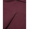 Alimens & Gentle Mens Solid Oxford Shirt Long Sleeve Dress Shirt Work Casual Button Down Shirts with Pocket(Wine Red)