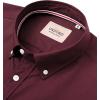 Alimens & Gentle Mens Solid Oxford Shirt Long Sleeve Dress Shirt Work Casual Button Down Shirts with Pocket(Wine Red)
