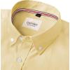Alimens & Gentle Mens Solid Oxford Shirt Long Sleeve Dress Shirt Work Casual Button Down Shirts with Pocket(Yellow)