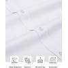Alimens & Gentle Slim Fit Dress Shirts for Men Long Sleeve Stretch Stain Proof Wrinkle Free Button Down Shirts Formal Shirts(All White)